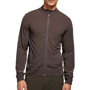 Lululemon Track Jacket Athletic Sport Running Casual Mens Medium Chocolate Brown